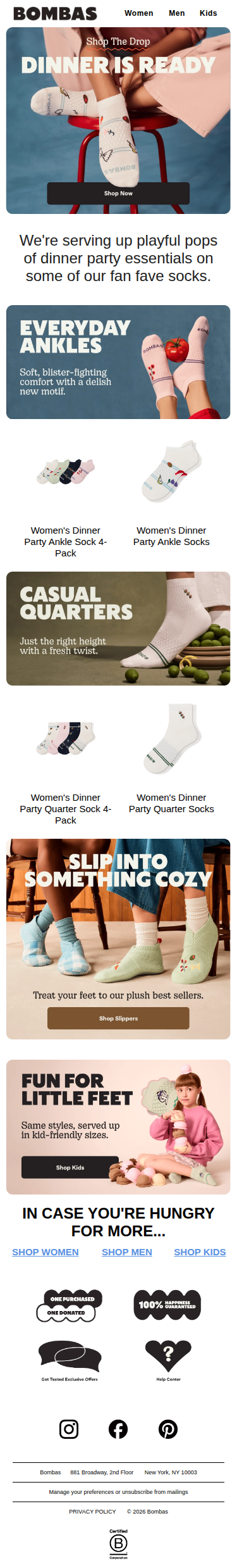 You’re Invited: New Dinner Party Socks