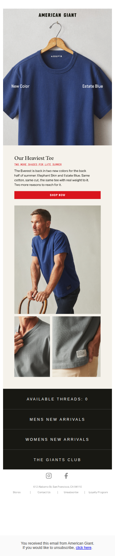 The Everest Tee, in Two New Colors