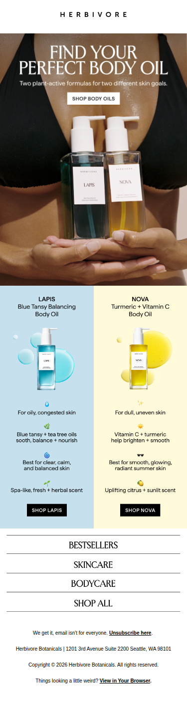 Not all body oils are created equal