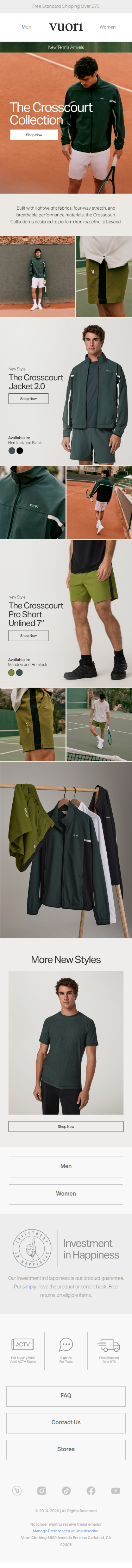 New Tennis Styles: The Crosscourt Collection