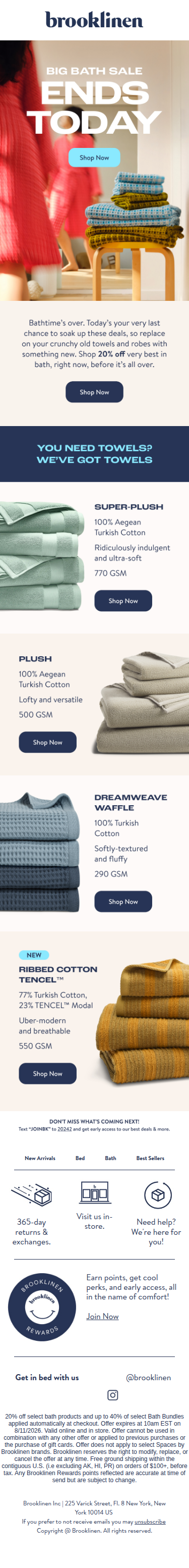 BIG BATH SALE ENDS TODAY.