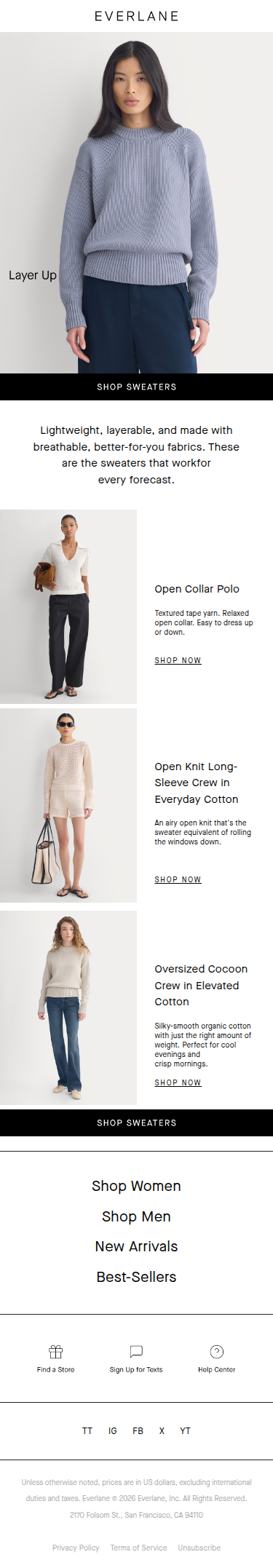 Transitional Sweaters