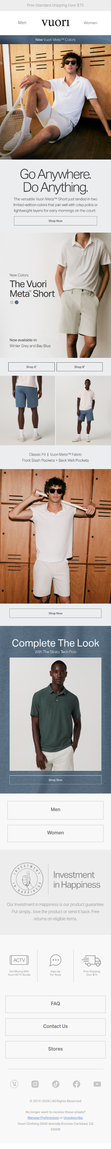 New Colors: The Vuori Meta™ Short