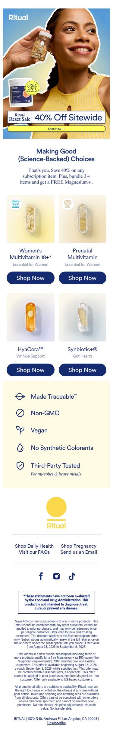 Let the sale BEGIN — 40% off