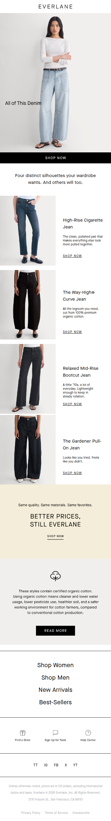 Better Denim Starting at $88