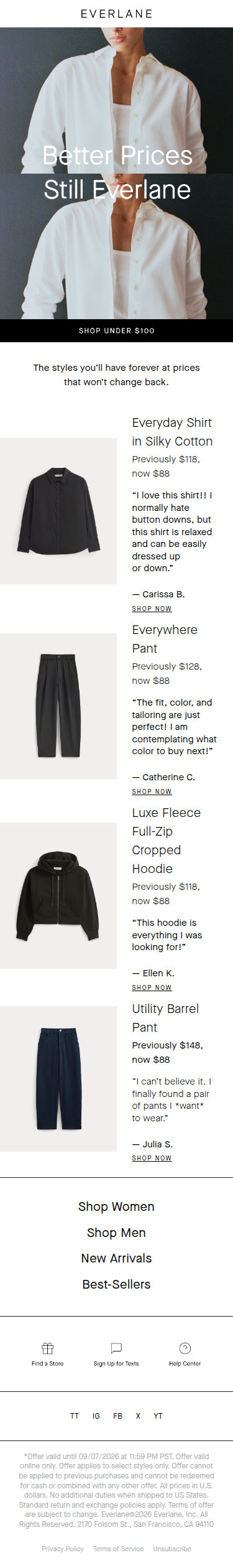 Are Those Prices Under $100 Right?