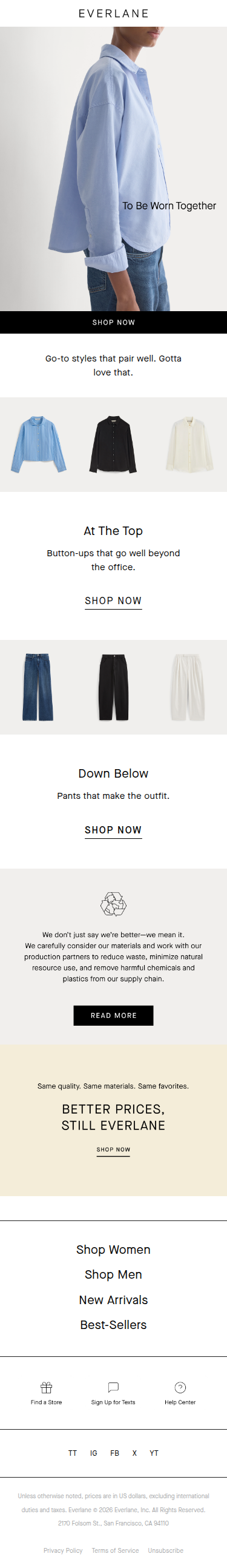 New Better Prices on What You Wear Most