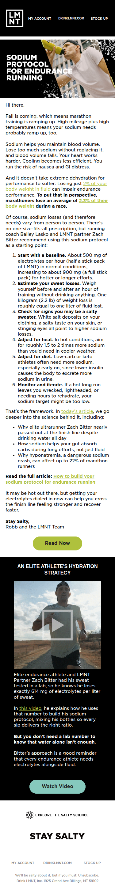 How to build your sodium protocol for endurance running