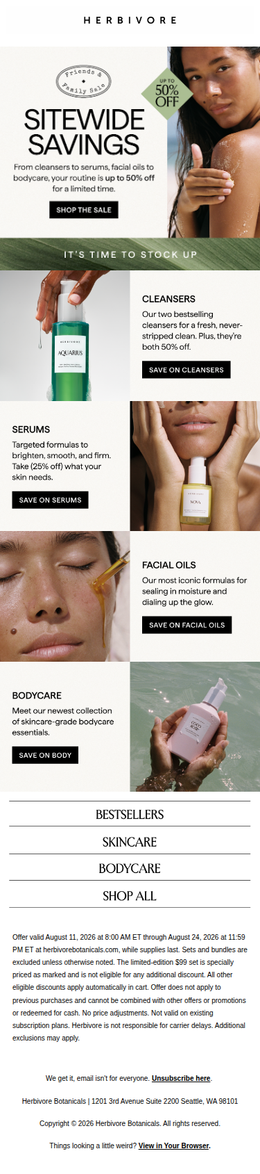 Don't miss out on up to 50% OFF sitewide