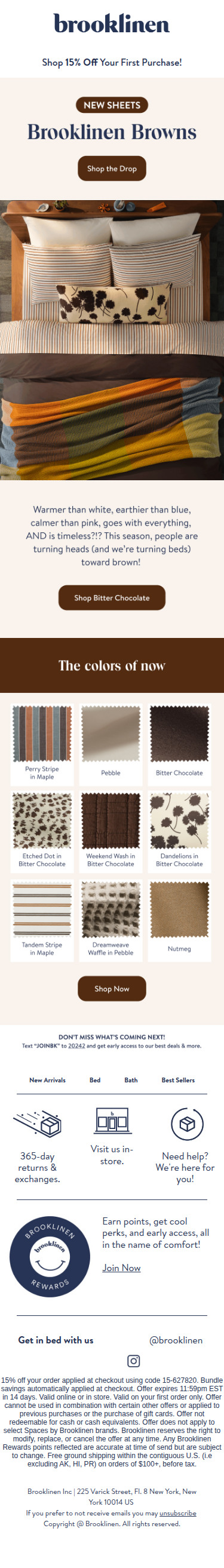Meet the Color of Now: Brooklinen Brown Sheets