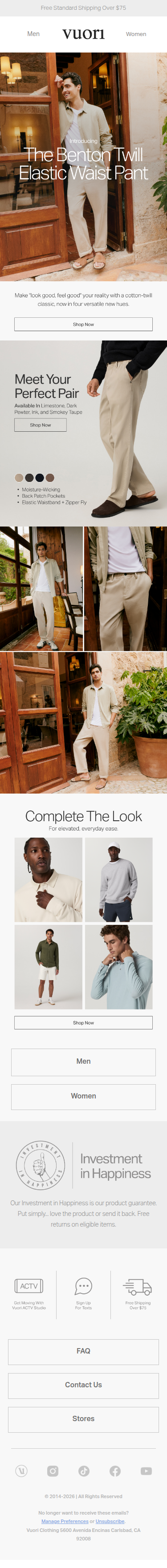 New Style: The Benton Twill Elastic Waist Pant