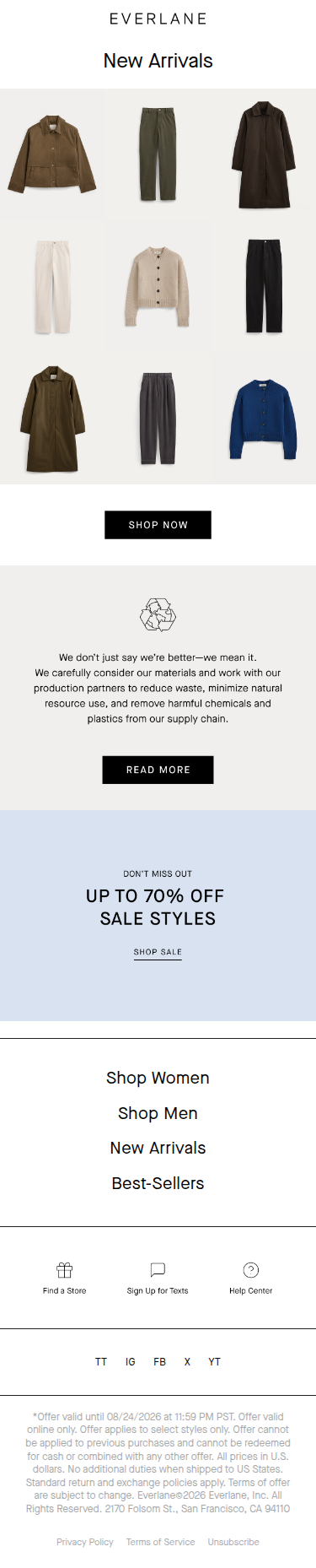 New Arrivals at New Better Prices