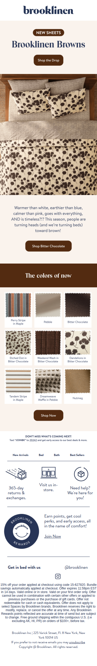 Meet the Color of Now: Brooklinen Brown Sheets