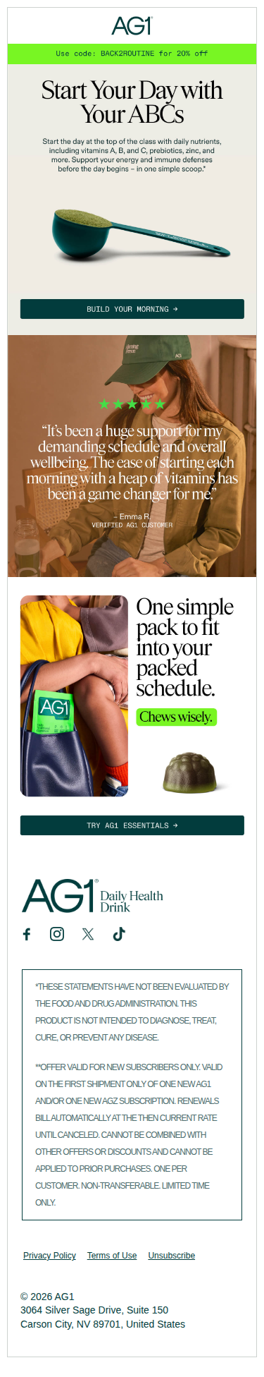 20% off to start your fall routine