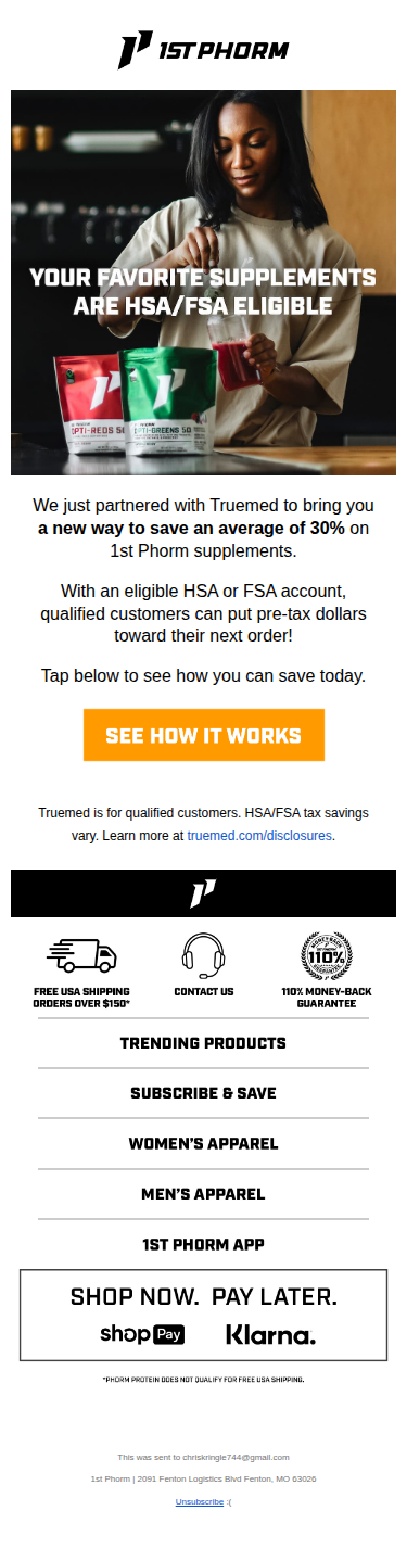 This changes how you pay for supplements...